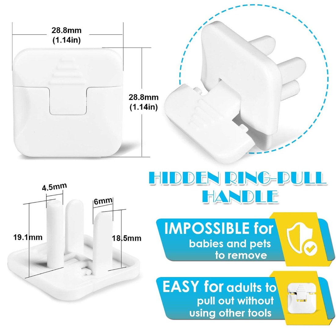 38 Pcs White Plastic Childproo – Outlet Cover Baby Bewertung und Preis