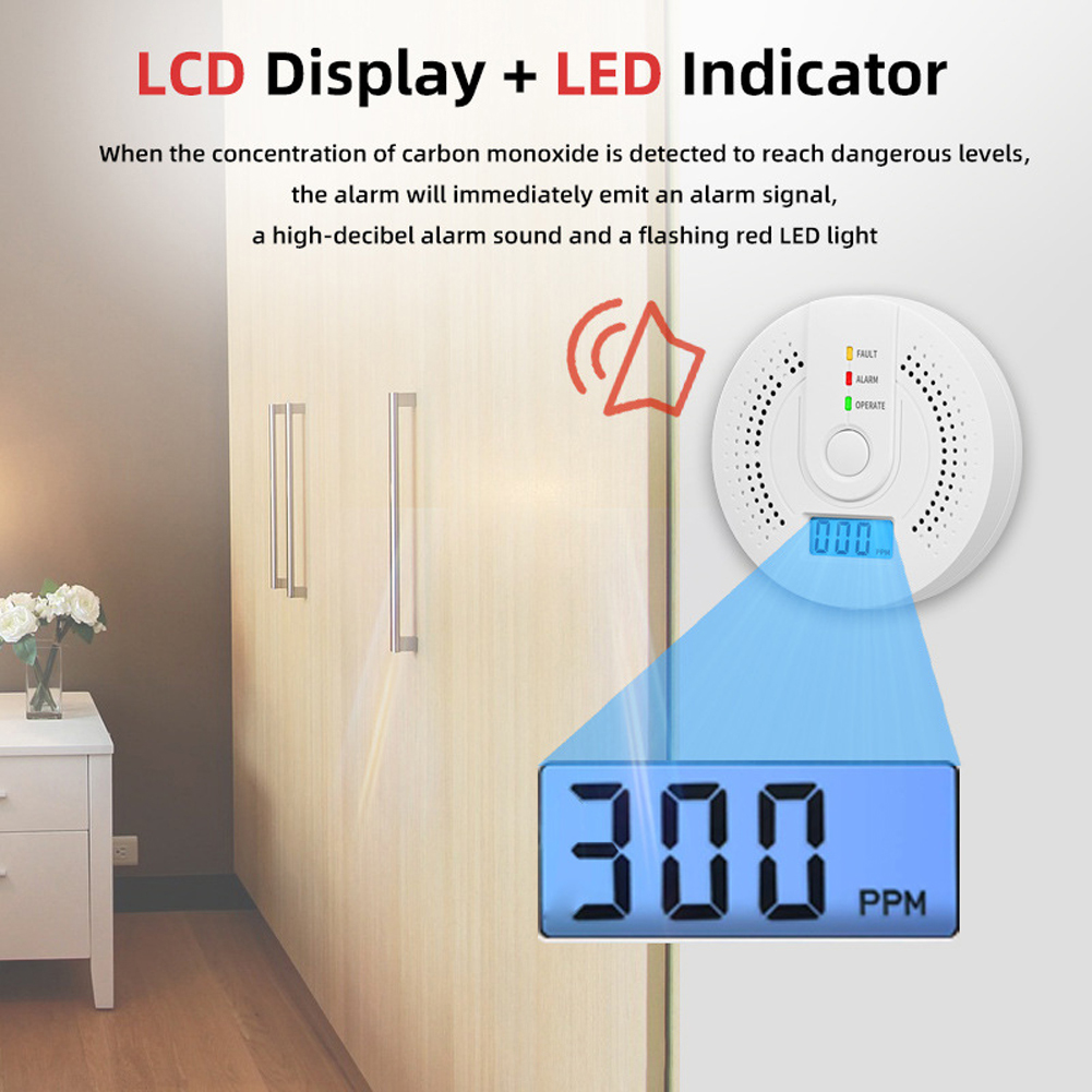 5-1PCS Digital Carbon Monoxide – Smoke Detector Interconnected Bewertung und Preis
