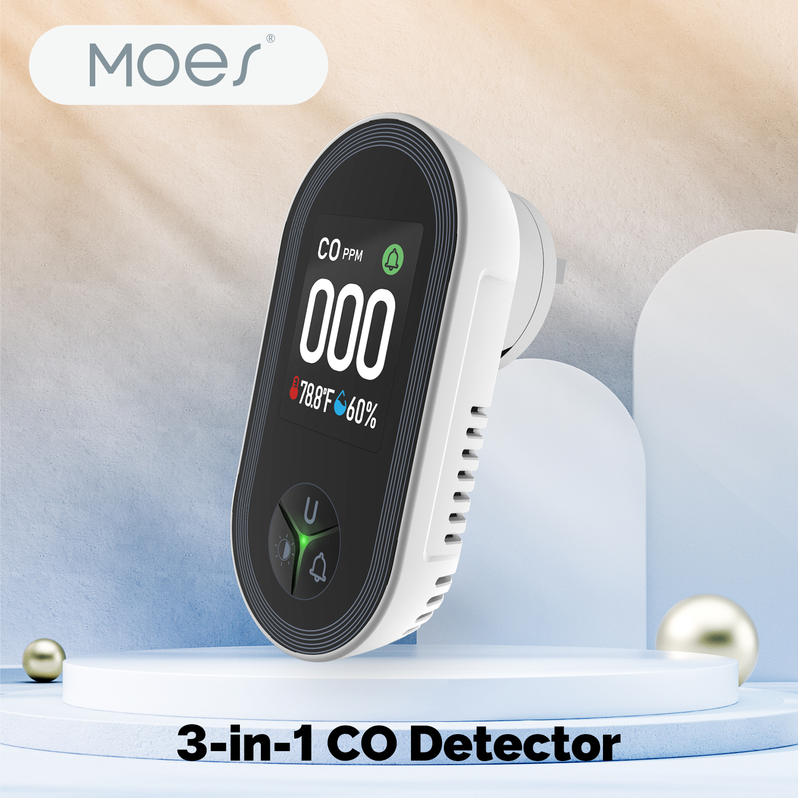 MOES 3-in-1 Plug-in CO Detecto – Co Detector Plug Bewertung und Preis