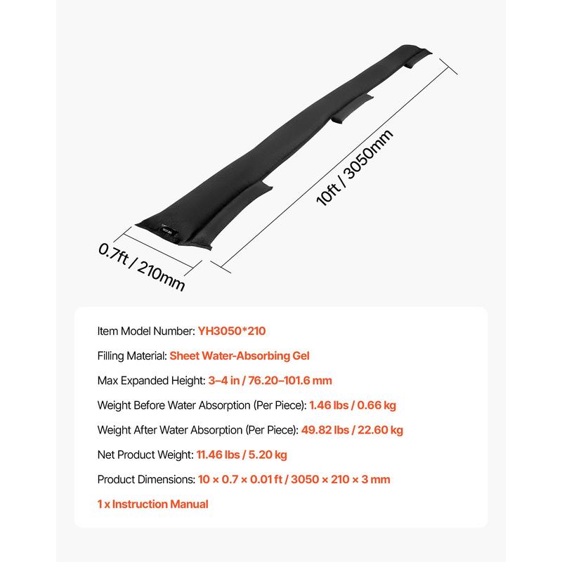 Flood Barrier, 8 Pack, 10 x 0. – Flood Barrier Bag Bewertung und Preis