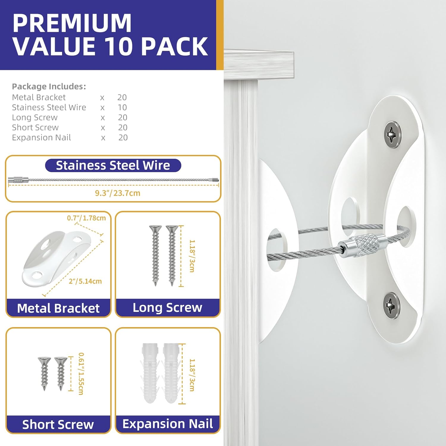 Furniture Anchors (10 Pack), F – Earthquake Anchor Strap Bewertung und Preis