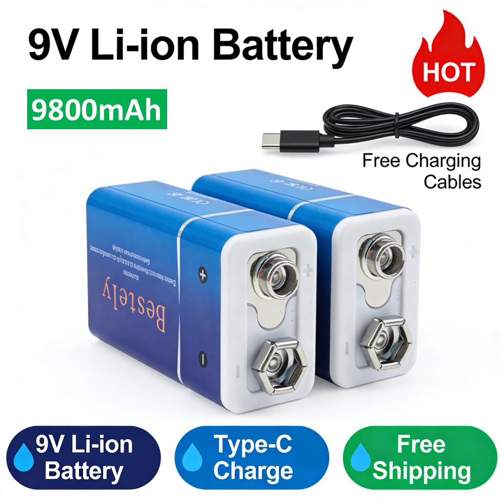 Rechargeable 9V Battery, 9800m – Smoke Detector Interconnected Bewertung und Preis