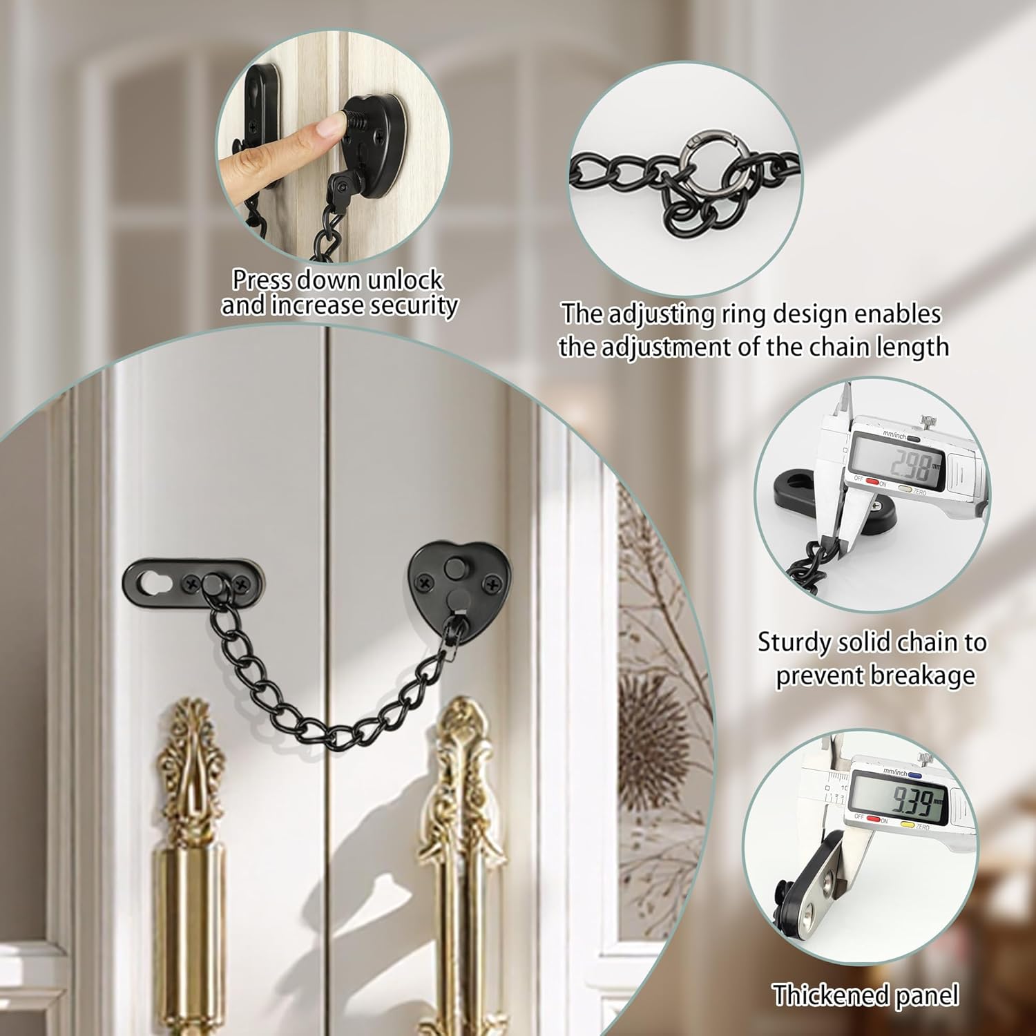 Heart-Shaped Door Chain Lock w – Security Chain Door Bewertung und Preis