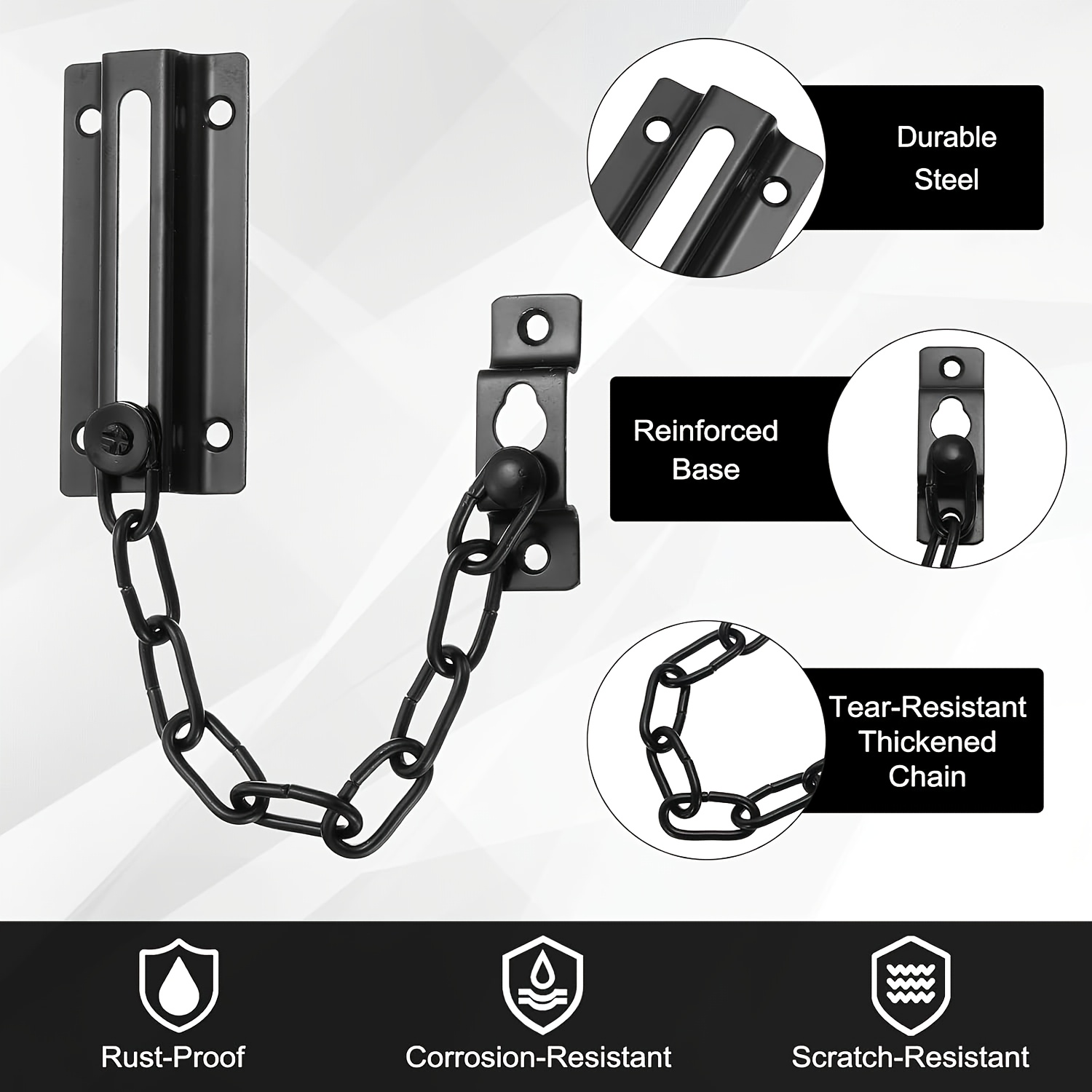 2 Pack Door Chain Lock Black,  – Security Chain Door Bewertung und Preis