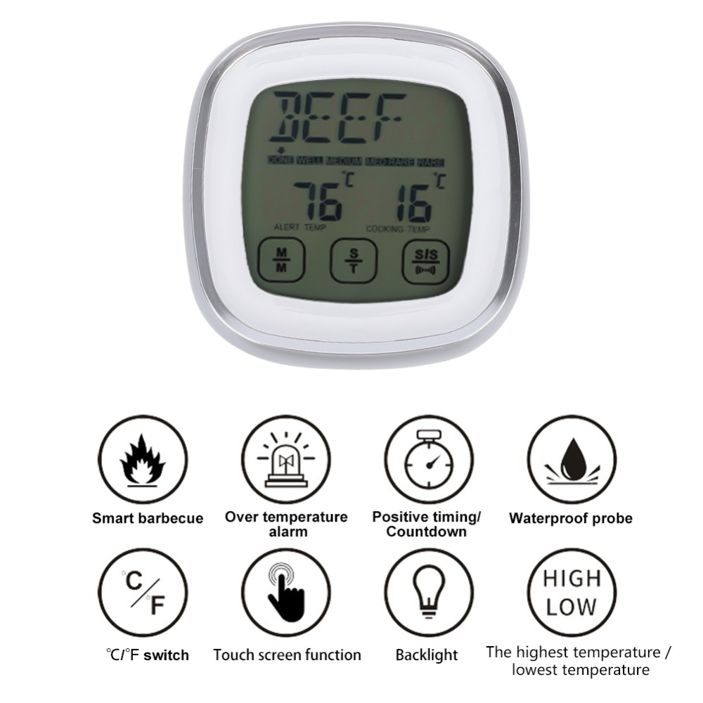 Touch Screen Digital Meat Ther – Pool Alarm Float Bewertung und Preis