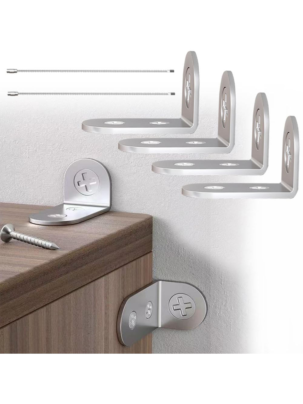 4pcs Furniture Anchors Earthqu – Earthquake Anchor Strap Bewertung und Preis